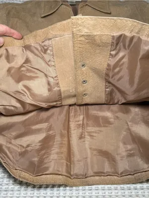 Coldwater Creek Suede Leather Jacket Women’s Large Tan Cowboy Snap Lined Western thumbnail 6