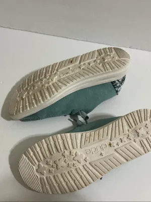 Hey Dude Teal Slip-On Casual Sneakers with White Sole and Patterned Heel thumbnail 7