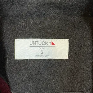 Untuckit Women's Small Black Maroon‎ Wool Double Breasted Long Vera Vest thumbnail 4