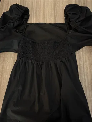 Free People Mare Mare Bella Puff Sleeve Mini Dress Women Size Small Black thumbnail 5