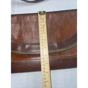Vintage 90's Brahmin Crossbody Flap Top Purse Womens Tri Color‎ Leather Bag thumbnail 6