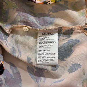 Postage Stamp Anthropologie Striped Floral Mixed Top‎ Sz M Boho USA thumbnail 4