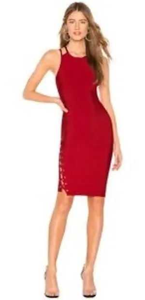 NWT REVOLVE NBD X Naven Body Con Mini Dress Women's Red Size XS X-Small thumbnail 1
