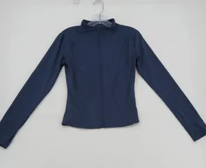 Dizoboee Womens XS Navy Blue Full Zip Athletic Jacket Thumbholes Mock Neck Yoga thumbnail 1