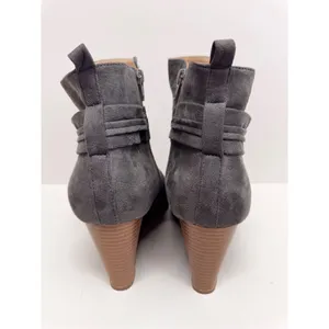 Journee Collection Womens‎ Size 11 Gray Sabeena Booties Wedge Heel Zip thumbnail 9