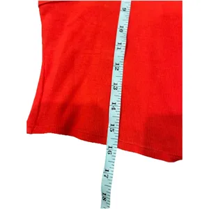 Alo Yoga Aspire Tank Bright Red Medium Ribbed Cropped Athleisure thumbnail 8