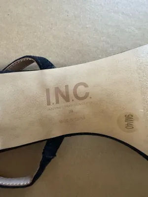 INC Linette Black Suede Bow Clear and black Jewel Strap Heeled Sandals size 9 thumbnail 4