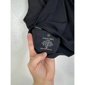 Sweaty Betty Stamina Workout Tank Top Black Built In Bra Crop SB5461 Size M thumbnail 4