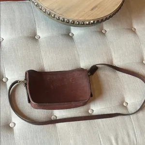 VTG 1993 COACH Brown MITCHELL Zip Leather Bag USA 9938 thumbnail 3