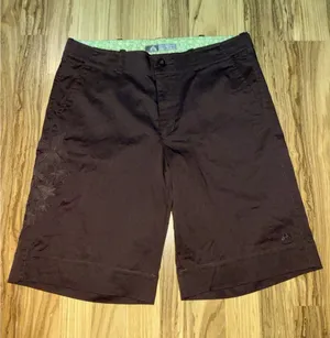 NikeY2K ACG Hiking Shorts Size 10 Women Brown Conditions‎ Gear Floral Embroidery thumbnail 1