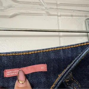Pilcro The Bow Boyfriend Jeans Anthropologie Dark Wash Distressed Size 31 thumbnail 8
