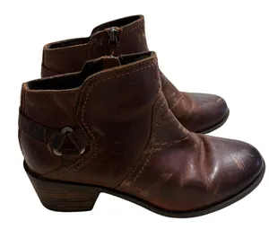 Teva Foxy Ankle Boots Booties Women's Size 7 Brown Leather Round Toe thumbnail 1