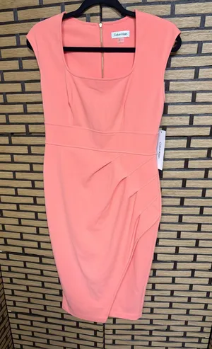 Calvin Klein melon dress size 4 thumbnail 1