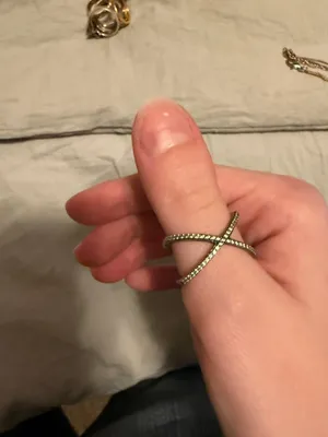 Sliver cross ring Silver Size 8 thumbnail 2