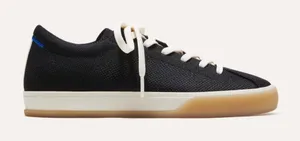Rothy’s The Lace-Up Sneakers in Black thumbnail 1