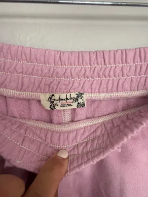 Free People Women's Casual Pink Elastic-Waist Shorts thumbnail 6