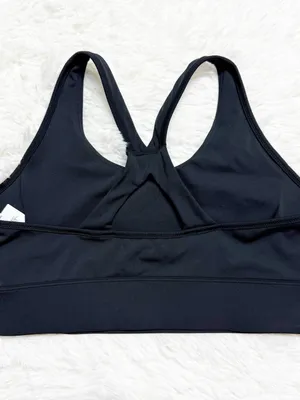 New Balance Women’s Sports Bra Size L Black Racerback No Padding thumbnail 2