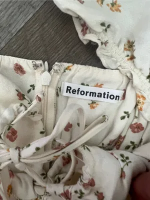 Reformation Emmaline Floral Print Mini Dress thumbnail 6