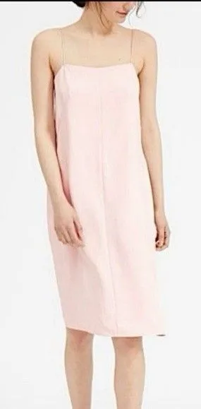 EVERLANE‎ Goweave Pale Pink Slip Dress Women’s Size 0 Side Zip thumbnail 1