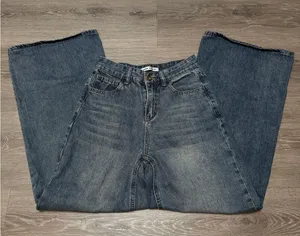 Classic Vintage Inspired Blue Women's Bellbottom Flared Bootcut Jeans thumbnail 1