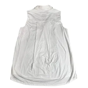 Calvin Klein White Sleeveless Button Front Collared Top Blouse Size Medium NWT thumbnail 4