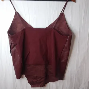 Do+Be M Maroon Leather Biker Flap Top thumbnail 8