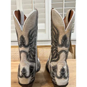 Dan Post Ndulgence Cowboy Boots Snip Toe Leather White Black Size 8 NWT Western thumbnail 11