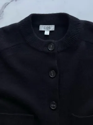 COS Cropped Wool Cardigan black Sz Small thumbnail 6