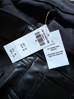 Abercrombie&Fitch The ‘90s Straight Ultra High Rise Faux Leather Pants NWT 30/10 thumbnail 8