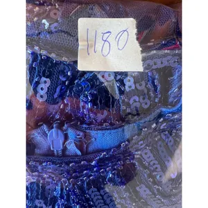 Md Blue Sequin Dress‎ Art Deco Beaded Flapper Party Great Gatsby Speak Easy 1920 thumbnail 4