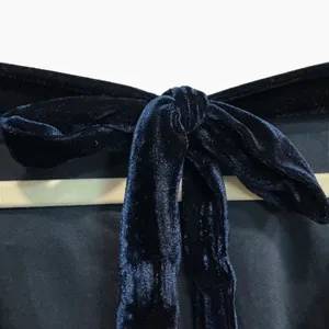 Zara Collection NWT Sequin Teal Green Mini Dress Velvet Tie Ruffle Sleeve XS thumbnail 5