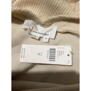Anthropologie Square Neck Balloon Puff Sleeve Knit Sweater Cream M thumbnail 5