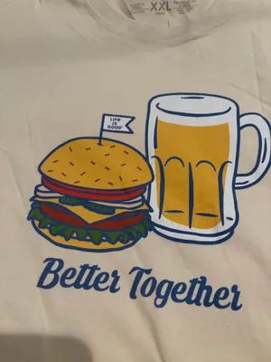 Life is good better together burger and beer tshirt thumbnail 7