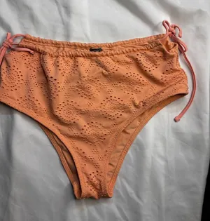 Aerie Swim Hi-Rise Perforated Side-Tie Bikini Bottom thumbnail 1