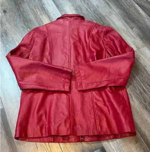 Dialogue Vintage Red Leather Jacket Western Jacket thumbnail 2