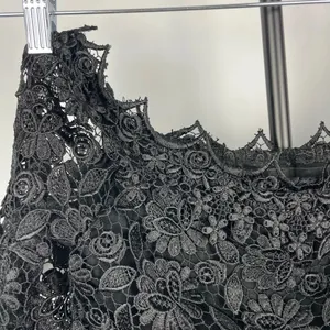Reformation Black Misty Floral Embroidered‎ Lace Off the Shoulder Blouse thumbnail 3
