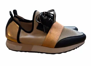 Steve Madden Antics Gold & Black Women's Athletic Slip-On Sneaker thumbnail 1