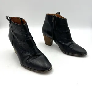 Madewell Billie Boots Black Leather Ankle Booties Western Boho thumbnail 2