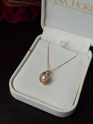 Na Hoku Rose Gold Pearl Pendant Necklace pre used thumbnail 9