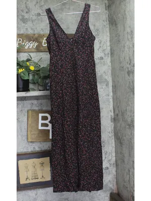 NEW Universal Thread Womens Maxi A-Line Woven Dress 94762466 Black Multi S thumbnail 2