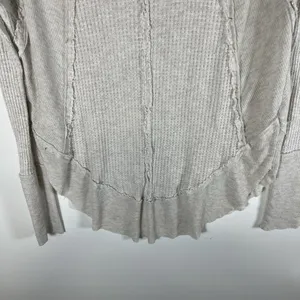 Free‎ People Tops Womens XS Oversized Laguna Thermal Ivory Thermal Top Boho thumbnail 8