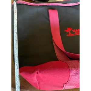 Trader Joe's Reusable Tote Bag Black and Red thumbnail 8