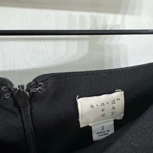 A New Day Black Pleated Midi A-Line Skirt Size 2 thumbnail 4