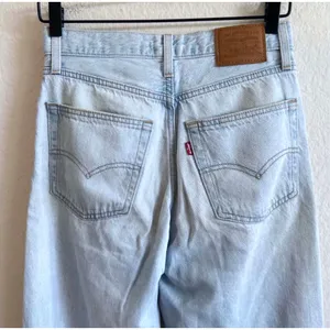 LEVI'S Baggy Dad Light Wash Mid Rise Straight Leg Slouchy Denim Jeans Womens 24 thumbnail 7