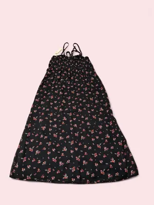 No Boundaries Black Dress with Pink Floral Print thumbnail 2