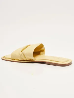 FREE PEOPLE NIB Evelyn Slip On Sandals / Sunkissed Yellow Leather thumbnail 9