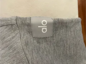 Alo Yoga NWT Hazy Mock Neck Pullover Sweatshirt Pockets Athletic Heather Grey S thumbnail 8