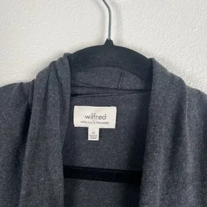 Wilfred Aritzia Womens Open Front Knit Silk Cashmere Blend‎ Cardigan Gray Sz M thumbnail 2
