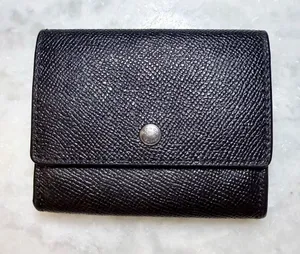 Coach Small Black Bifold Wallet - Leather Snap Bilfold with Coin Pocket thumbnail 1