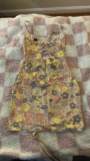 Windsor Dress Mini Sequin Gold thumbnail 2